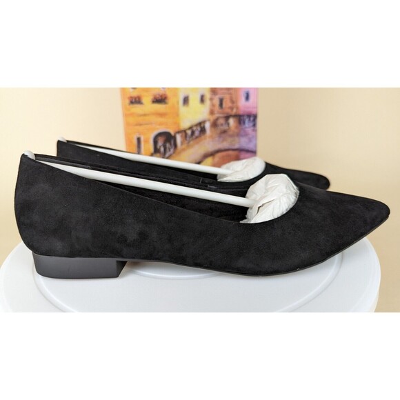 Bella Vita Vivien Ballet Flats Womens 5.5 M Black Suede Pointed Toe Shoes NWB - Picture 11 of 11